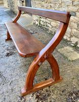Antique Pitch Pine Gothic Style Church Pew Bench (10 of 13) Antique Pitch Pine Gothic Style Church Pew Bench (10 of 13)