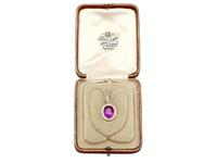 6.56 ct Amethyst and Pearl, 15 ct Yellow Gold Pendant - Antique Circa 1890 (5 of 12) 6.56 ct Amethyst and Pearl, 15 ct Yellow Gold Pendant - Antique Circa 1890 (5 of 12)