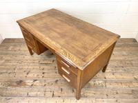 Early 20th Century Antique Oak Pedestal Desk (5 of 9) Early 20th Century Antique Oak Pedestal Desk (5 of 9)
