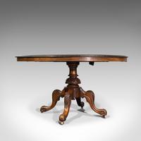 Antique Breakfast Table, English, Walnut, Mahogany, Tilt Top, Oval, Victorian (6 of 12) Antique Breakfast Table, English, Walnut, Mahogany, Tilt Top, Oval, Victorian (6 of 12)
