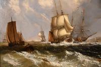 Oil Painting by William Broome of Ramsgate "Coastal Shipping" (5 of 7) Oil Painting by William Broome of Ramsgate "Coastal Shipping" (5 of 7)