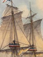 Seascape Oil Painting Naval Frigate Ships Napoleonic War Sea "Battle Trafalgar" (24 of 25) Seascape Oil Painting Naval Frigate Ships Napoleonic War Sea "Battle Trafalgar" (24 of 25)