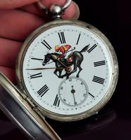Victorian Silver Pocket Watch, Enamelled, Horse Racing (10 of 10) Victorian Silver Pocket Watch, Enamelled, Horse Racing (10 of 10)