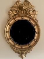 Fine Irish Regency Gold Giltwood Convex Mirror with Eagle Crest (4 of 6) Fine Irish Regency Gold Giltwood Convex Mirror with Eagle Crest (4 of 6)