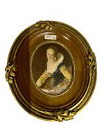French Signed Portrait Miniature in Wood & Brass Frame c.1925 (8 of 8) French Signed Portrait Miniature in Wood & Brass Frame c.1925 (8 of 8)