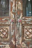 Unique Tall Two Door Teak & Painted Cabinet (13 of 16) Unique Tall Two Door Teak & Painted Cabinet (13 of 16)