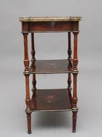 19th Century Mahogany & Inlaid Three Tier Etagere Table (10 of 11) 19th Century Mahogany & Inlaid Three Tier Etagere Table (10 of 11)
