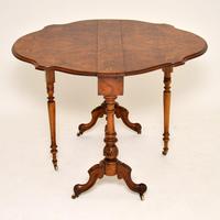 Antique Burr Walnut Drop Leaf Sutherland Table (2 of 12) Antique Burr Walnut Drop Leaf Sutherland Table (2 of 12)