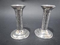 Pair of Arts & Crafts silver Candlesticks (4 of 6) Pair of Arts & Crafts silver Candlesticks (4 of 6)