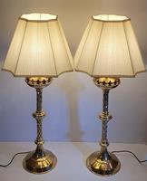 19th Century Gothic Brass Candlesticks Polished & Converted to Table Lamps (5 of 5) 19th Century Gothic Brass Candlesticks Polished & Converted to Table Lamps (5 of 5)