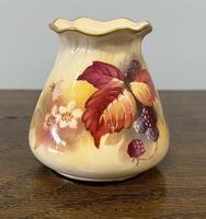Scarce Royal Worcester Fine China Vase with Autumn Leaves