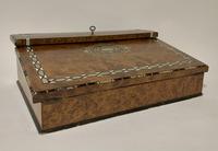 Antique Amboyna Mother of Pearl Inlaid Writing Slope Lap Box (10 of 19) Antique Amboyna Mother of Pearl Inlaid Writing Slope Lap Box (10 of 19)