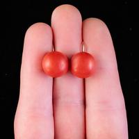 Antique Victorian Coral Earrings 18ct Gold c.1880 (2 of 5) Antique Victorian Coral Earrings 18ct Gold c.1880 (2 of 5)