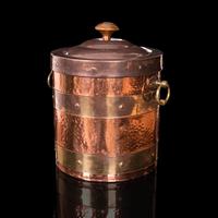 Antique Fireside Bin, English, Copper, Brass, Decorative, Scuttle, Edwardian (4 of 12) Antique Fireside Bin, English, Copper, Brass, Decorative, Scuttle, Edwardian (4 of 12)