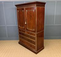 Early 19th Century Brass Mounted Flame Mahogany Linen Press (21 of 21) Early 19th Century Brass Mounted Flame Mahogany Linen Press (21 of 21)