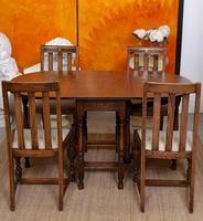 Oak Gateleg Dining Table & 4 Chairs Arts Crafts (10 of 17) Oak Gateleg Dining Table & 4 Chairs Arts Crafts (10 of 17)