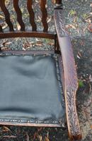 1910's Dark Oak Set of 10 Carved Dining Chairs with Pop out Seats. 8+2 Carvers (3 of 5) 1910's Dark Oak Set of 10 Carved Dining Chairs with Pop out Seats. 8+2 Carvers (3 of 5)