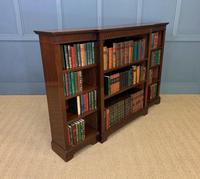 Edwardian Long Break Fronted Mahogany Open Bookcase (10 of 13) Edwardian Long Break Fronted Mahogany Open Bookcase (10 of 13)