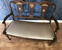 Inlaid Mahogany Edwardian Salon Sofa (13 of 14) Inlaid Mahogany Edwardian Salon Sofa (13 of 14)