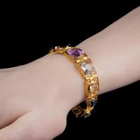 Art Deco Gemstone Bracelet Silver 18ct Gold Gilt c.1920 (7 of 8) Art Deco Gemstone Bracelet Silver 18ct Gold Gilt c.1920 (7 of 8)
