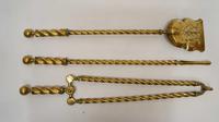 Three Piece Victorian 26" Brass Spiral Fire Irons or Companion Set (8 of 12) Three Piece Victorian 26" Brass Spiral Fire Irons or Companion Set (8 of 12)