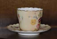 Royal Worcester Hand Painted Blush Ivory Miniature Cup and Saucer 1898 (3 of 6) Royal Worcester Hand Painted Blush Ivory Miniature Cup and Saucer 1898 (3 of 6)