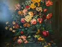 Dutch 18thc Manner RARE Huge Pair Vintage Fruit Floral Still Life Oil Paintings (18 of 23) Dutch 18thc Manner RARE Huge Pair Vintage Fruit Floral Still Life Oil Paintings (18 of 23)