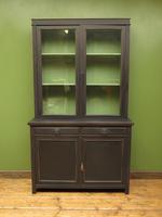 Antique Black Painted Bookcase Dresser Cabinet with Glazed Top, Lockable, Gothic (4 of 14) Antique Black Painted Bookcase Dresser Cabinet with Glazed Top, Lockable, Gothic (4 of 14)