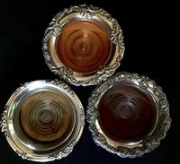 Three 19th Century Sheffield Plate Bottle Coasters (4 of 4) Three 19th Century Sheffield Plate Bottle Coasters (4 of 4)