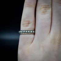 Art Deco Pearl Full Eternity Sterling Silver Band Ring (7 of 10) Art Deco Pearl Full Eternity Sterling Silver Band Ring (7 of 10)