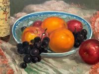Exceptional Original Vintage Still Life of Fruit & Wine French Oil Painting (9 of 12) Exceptional Original Vintage Still Life of Fruit & Wine French Oil Painting (9 of 12)