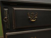 Antique Painted Black Writing Bureau Desk with fall front, lockable, Gothic (2 of 10) Antique Painted Black Writing Bureau Desk with fall front, lockable, Gothic (2 of 10)