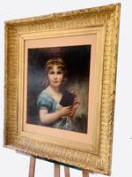 Beautiful Edouard Cabane Original Oil Painting - Jeune Fille Avec Livre c.1906 (8 of 9) Beautiful Edouard Cabane Original Oil Painting - Jeune Fille Avec Livre c.1906 (8 of 9)
