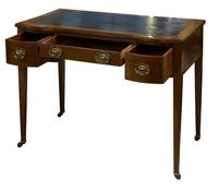 Inlaid Mahogany & Satin Banded Writing Table (5 of 7) Inlaid Mahogany & Satin Banded Writing Table (5 of 7)