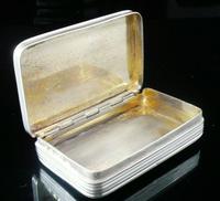 Sterling Silver Snuff Box, Thomas Willmore, Birmingham 1800 Antique