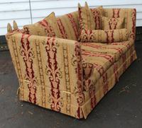1900s Parker Knowle Drop End Sofa in Gold and Red. (3 of 3) 1900s Parker Knowle Drop End Sofa in Gold and Red. (3 of 3)