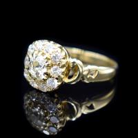 Antique Victorian Old Cut Diamond Cluster 18ct 18K Yellow Gold Ring 1.0ct total (4 of 9) Antique Victorian Old Cut Diamond Cluster 18ct 18K Yellow Gold Ring 1.0ct total (4 of 9)