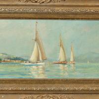 Pair of Oil Paintings of Clyde One Design Yachts Racing by Frank Henry Mason (8 of 12) Pair of Oil Paintings of Clyde One Design Yachts Racing by Frank Henry Mason (8 of 12)