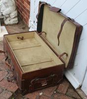 1910's Great Leather Storage Trunk with Cunard White Star Label (4 of 4) 1910's Great Leather Storage Trunk with Cunard White Star Label (4 of 4)