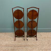 Unusual Pair of Antique Mahogany Folding Cake Stands (4 of 5) Unusual Pair of Antique Mahogany Folding Cake Stands (4 of 5)