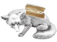Sterling Silver Fox Boxes - George V 1926 (7 of 12) Sterling Silver Fox Boxes - George V 1926 (7 of 12)