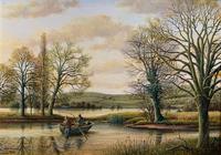 Fishing The River Ouse - Lovely Vintage North Yorkshire Riverscape Oil Painting (2 of 12) Fishing The River Ouse - Lovely Vintage North Yorkshire Riverscape Oil Painting (2 of 12)