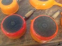 Set of 6 Le Creuset Volcanic Orange 1970s Pans Frying Pan Mil Pan (7 of 8) Set of 6 Le Creuset Volcanic Orange 1970s Pans Frying Pan Mil Pan (7 of 8)