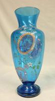 Pair of Antique Pale Blue Glass Decorated Vases (2 of 8) Pair of Antique Pale Blue Glass Decorated Vases (2 of 8)
