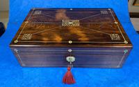 Rosewood William IV Writing Slope with Mother of Pearl Inlay (10 of 24) Rosewood William IV Writing Slope with Mother of Pearl Inlay (10 of 24)