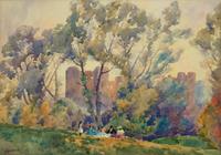 Outstanding 20thc Signed Autumn Landscape Castle Ruin Watercolour Painting (2 of 11) Outstanding 20thc Signed Autumn Landscape Castle Ruin Watercolour Painting (2 of 11)