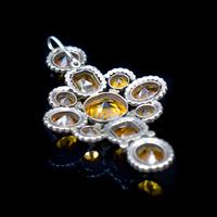 Antique Orange Citrine Paste Sterling Silver Cross Drop Pendant (7 of 10) Antique Orange Citrine Paste Sterling Silver Cross Drop Pendant (7 of 10)