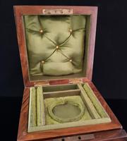 Antique Victorian walnut jewellery box, fitted (8 of 9) Antique Victorian walnut jewellery box, fitted (8 of 9)