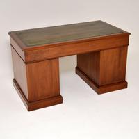 Antique Victorian Mahogany Leather Top Pedestal Desk (3 of 12) Antique Victorian Mahogany Leather Top Pedestal Desk (3 of 12)