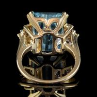 Vintage Aquamarine Diamond Ring 14ct Gold 12ct Emerald Cut Aqua (7 of 8) Vintage Aquamarine Diamond Ring 14ct Gold 12ct Emerald Cut Aqua (7 of 8)